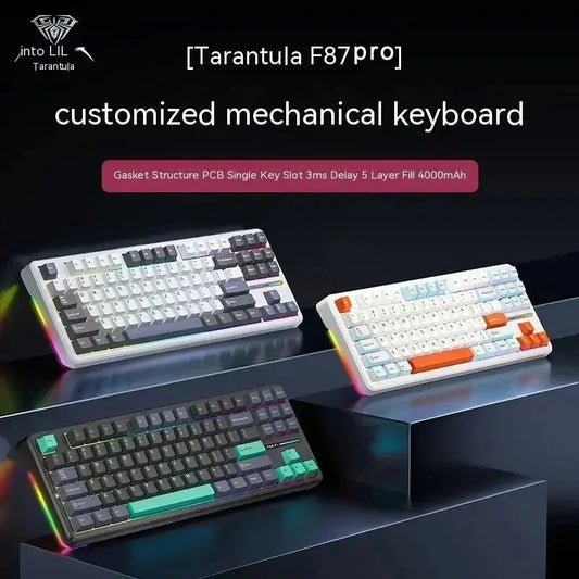 AULA F87 Pro Mechanical Keyboard 2.4g/Usb/Bluetooth Tri Mode Wireless