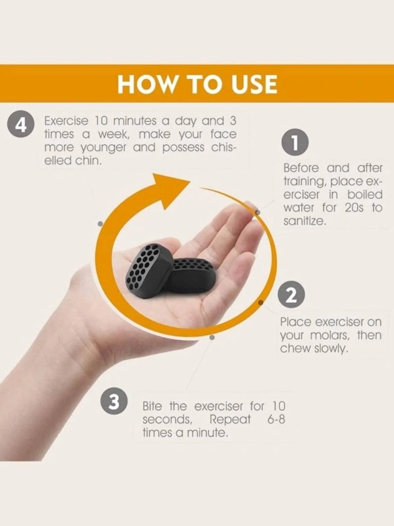 Offline exercise machine, mandibular trainer, facial muscle trainer