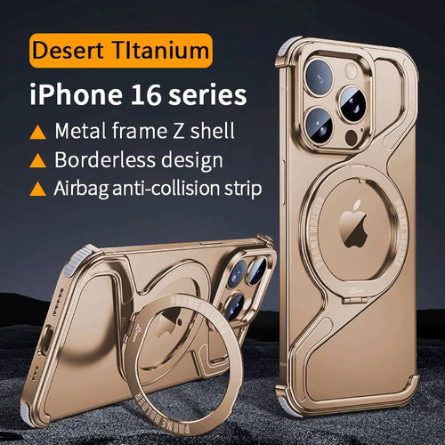 Magnetic Metal Snap-on Phone Case For Iphone 13 14 15 16 Pro Max Z