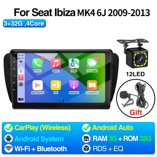 Android Car Radio for Seat Ibiza MK4 6J 2009-2013 Multimedia Player