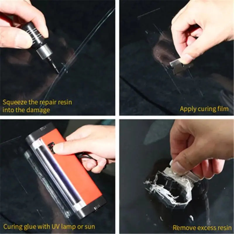 DIY Car Windshield Cracked Repair Tool Upgrade Auto Glass Repair Fluid