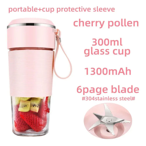 Wireless Mini Smoothie Blender Mixer Fruit Juice Maker Portable Juicer