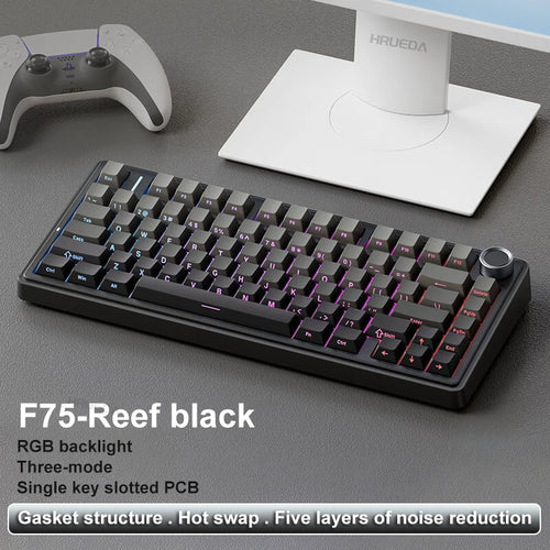AULA F75 2.4G Wireless/Bluetooth/Wired Gaming Mechanical Keyboard RGB