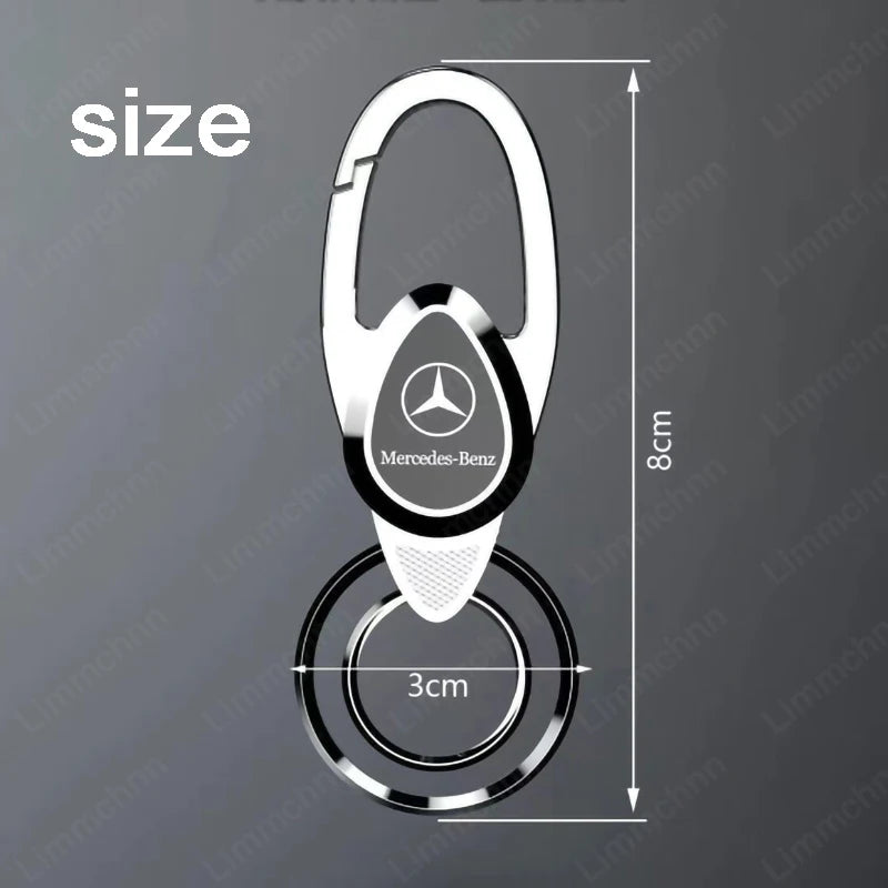 Metal Leather Key Ring Key Chain For Mercedes Benz W203 W204 W205 W210