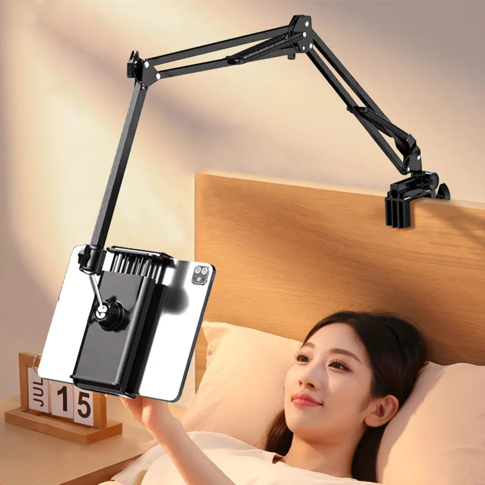 Tablet Holder for Bed with 90cm Metal Arm 360° Rotating Bed Tablet