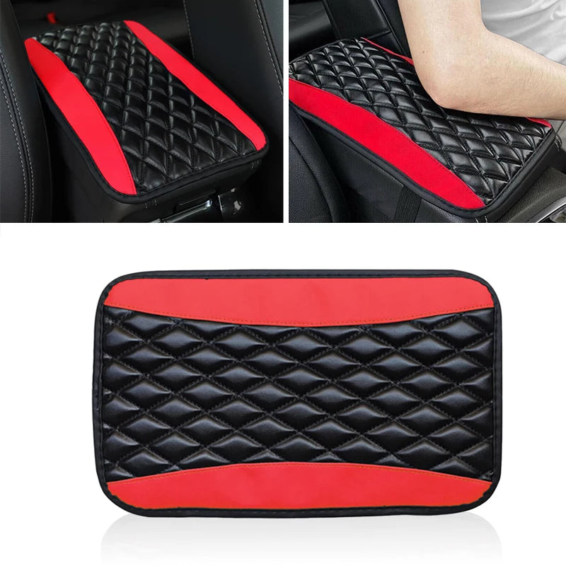 Car Armrest Cover Mat Universal PU Leather Car Interior Central