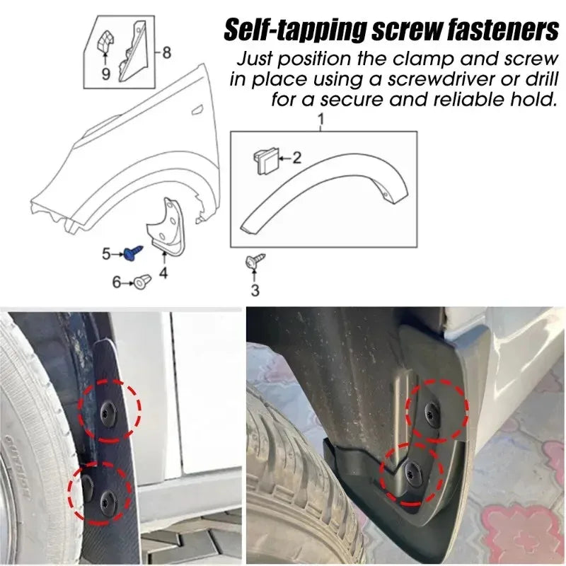 100pcs Metal Self Tapping Fasteners for Auto Ushaped Clip Screws