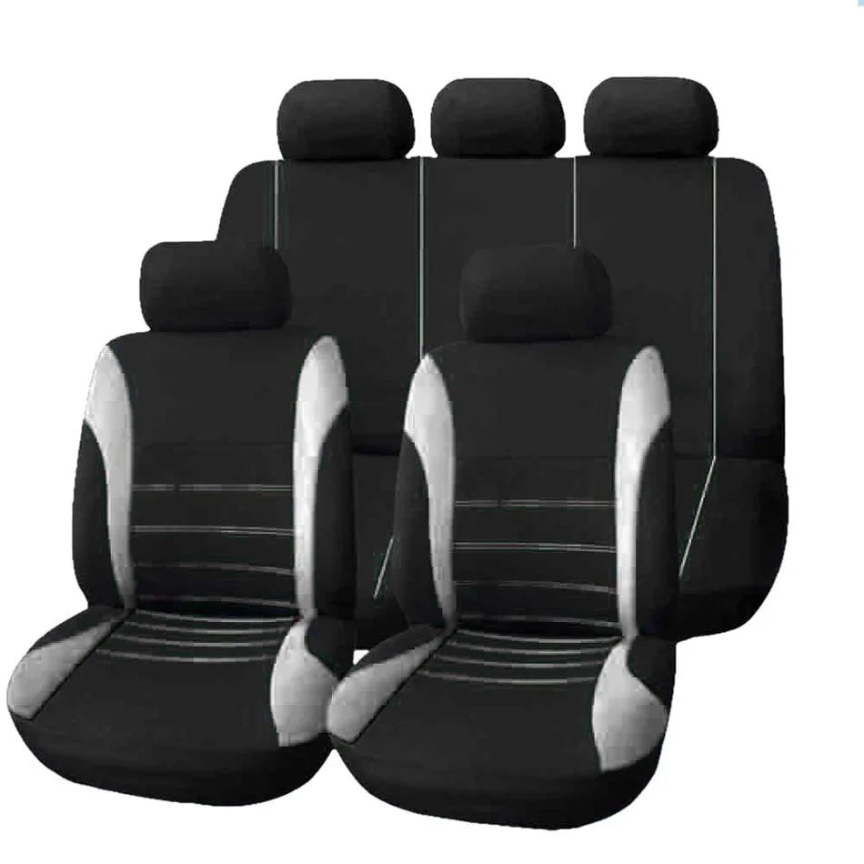 Waist Line Four Seasons General Five Seat Car Cloth Seat Cover 9 Sets
