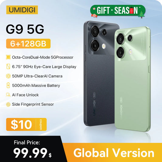 [World Premiere] UMIDIGI G9 5G Smartphone 5G Android 14  8-Core 6GB