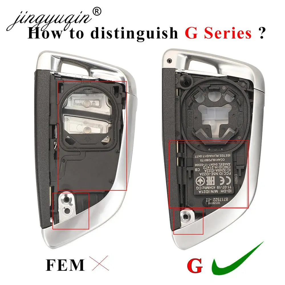 jingyuqin Car Remote Key Shell for BMW 3 5 6 8 X3 X4 X5 X7 G Series