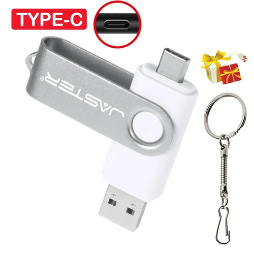 TYPE-C USB Flash Drive 128GB Real Capacity Pen Drive 64GB Free Key