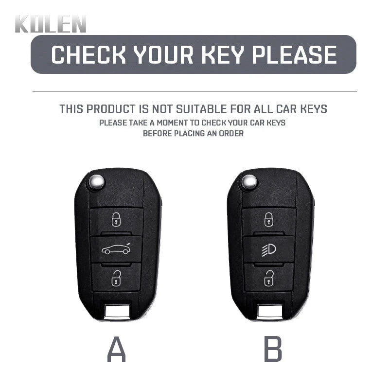 New TPU Car Flip Key Case Cover Shell For Peugeot 208 308 408 508 2008