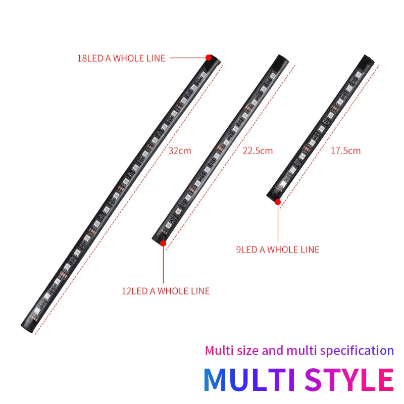 Neon LED Car Interior Ambient Foot Strip Light Kit Accessories RGB