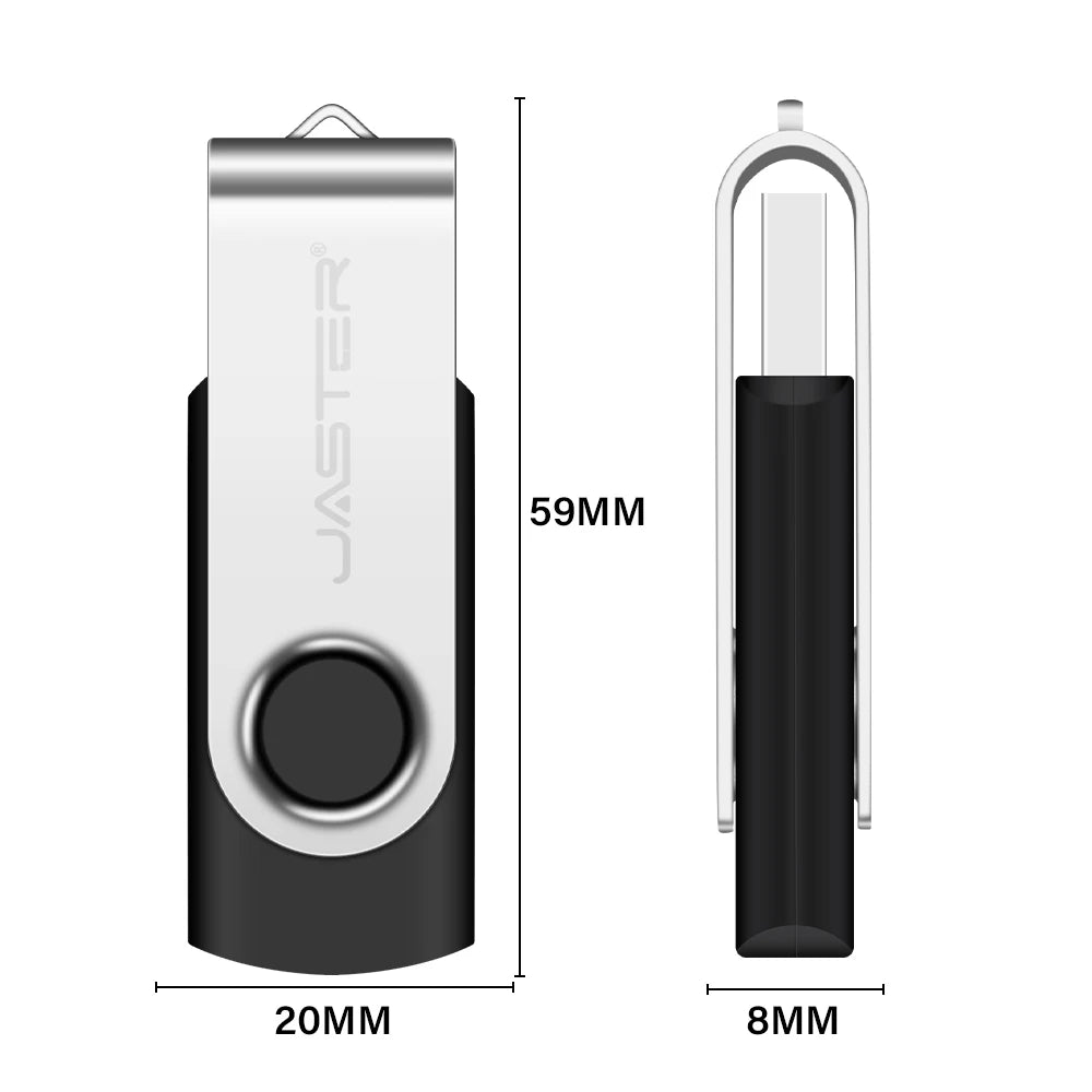 Jaster Pendrive 64GB Memory Stick for PC Mobile 64GB 2.0 Metal USB