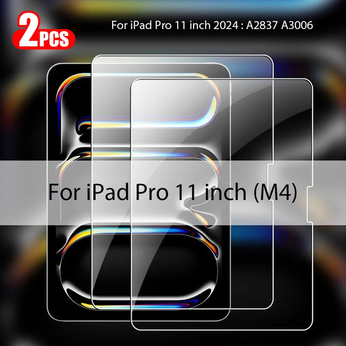 2Pcs Tempered Glass Screen Protector For Ipad Pro 13 11 12.9 M4 Air 5