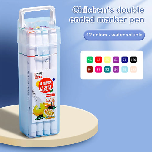 12-262 Colores Double Pen Tip Markers Brush Pens Set Painting