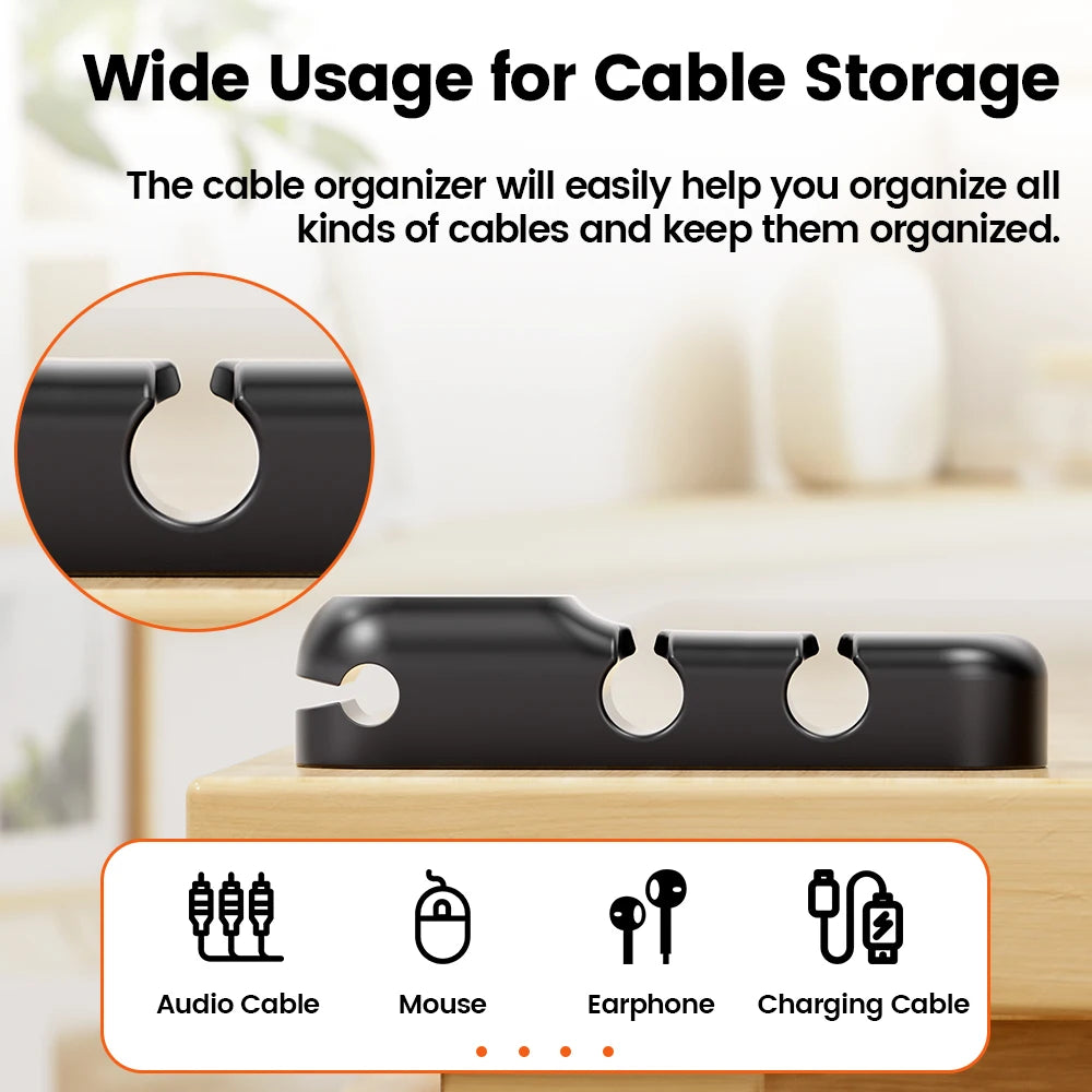 Toocki Cable Organizer 3 5 7 Hole Cables Winder Flexible Wire