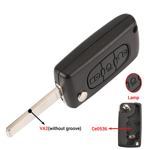 jingyuqin 2/3 Buttons for Peugeot 207 307 308 407 607 807 For Citroen