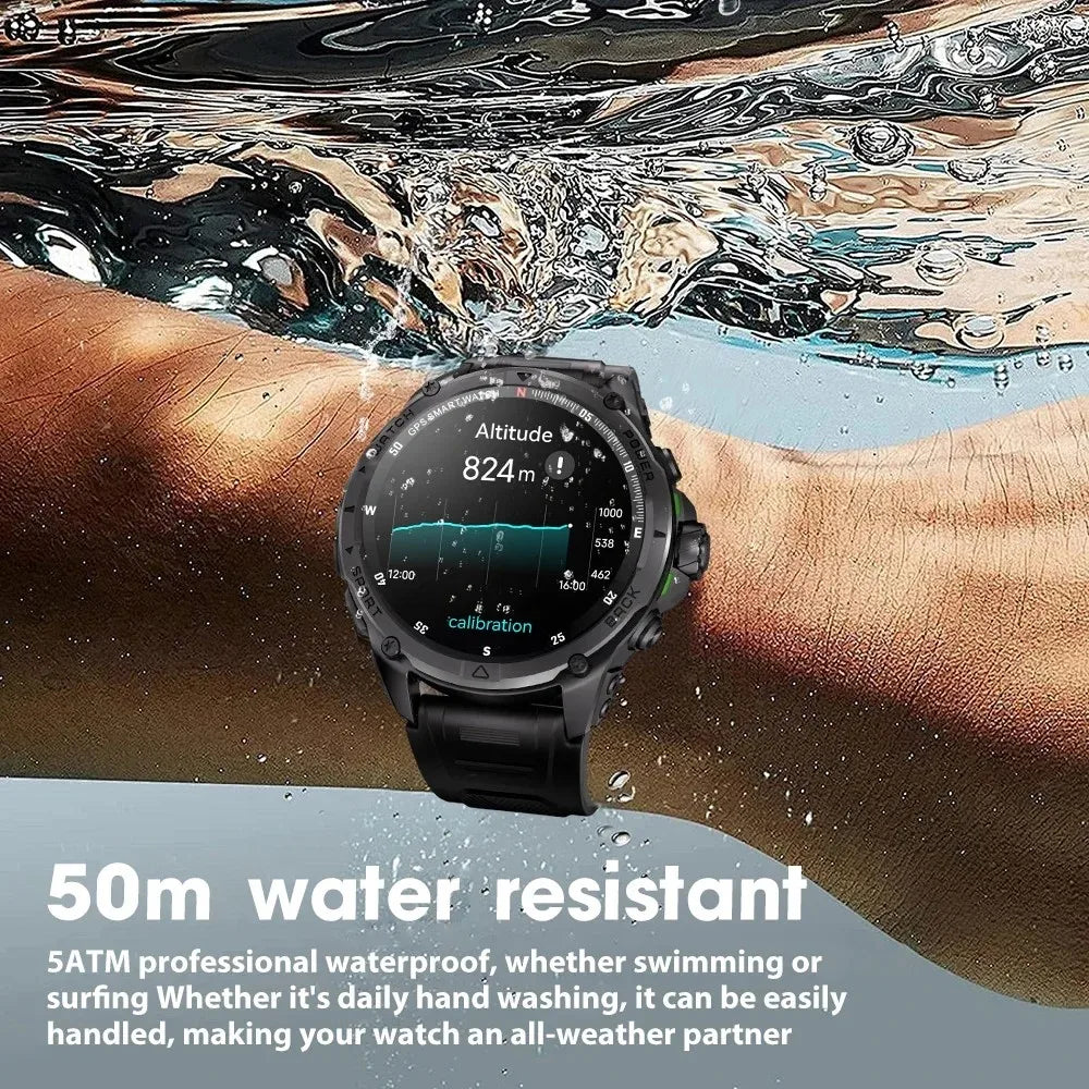 Original KUMI U5 PRO GPS 5ATM 1.43″ AMOLED Bluetooth 5.3 Call Heart