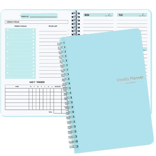 2025 Tree Pattern Spiral Bound Weekly Planner & Notebook & Schedule