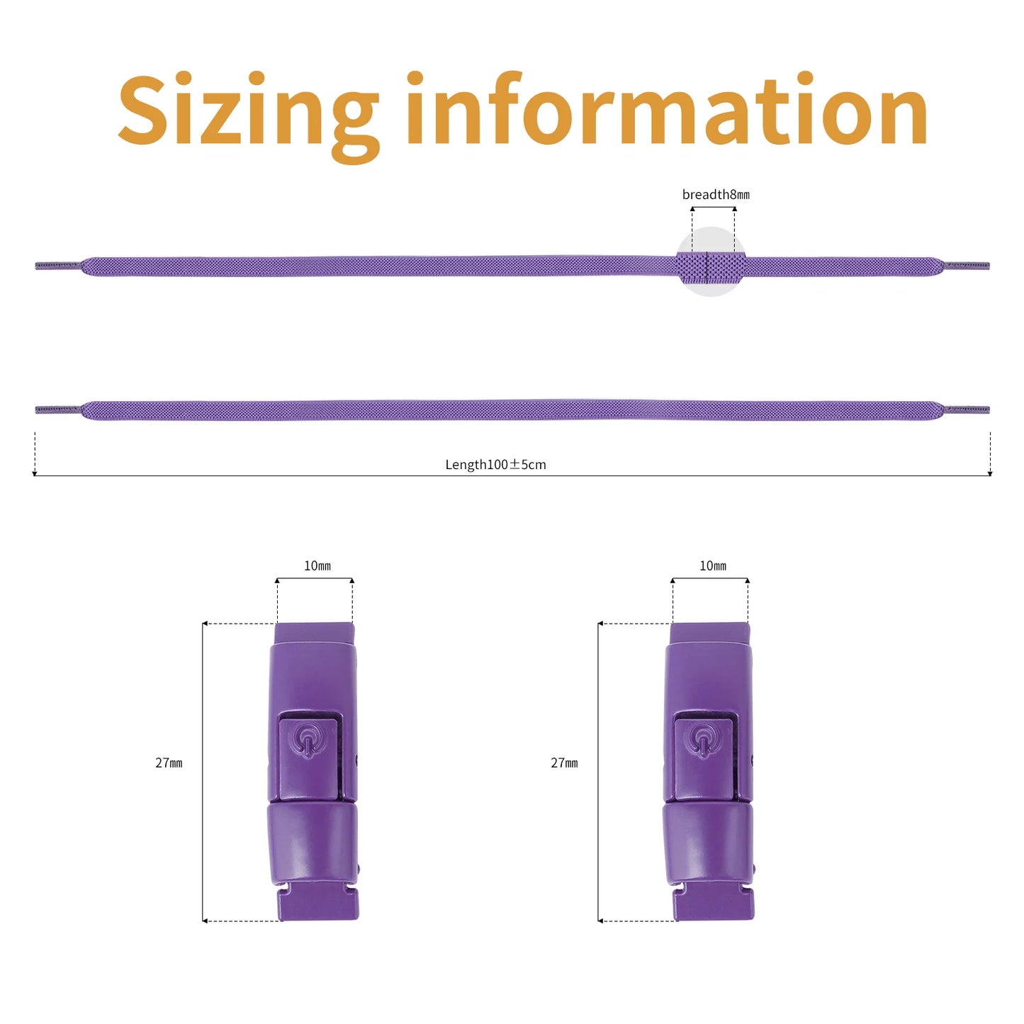 8MM 2023 No Tie Shoe Laces Press Lock Shoelaces Without Ties Elastic