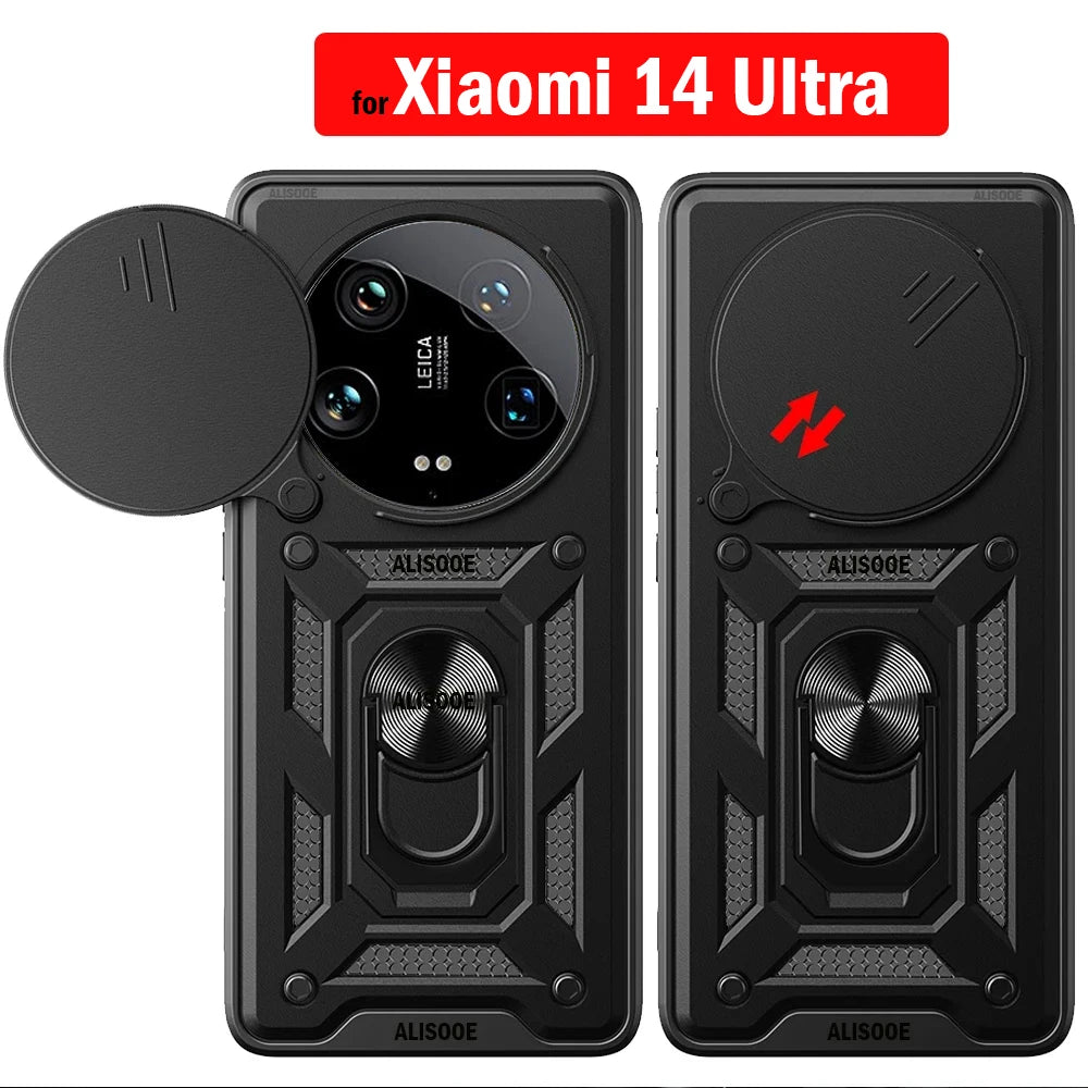Armor Funda for Xiaomi 14 Ultra Redmi A4 14C 4G POCO C75 Case Slide