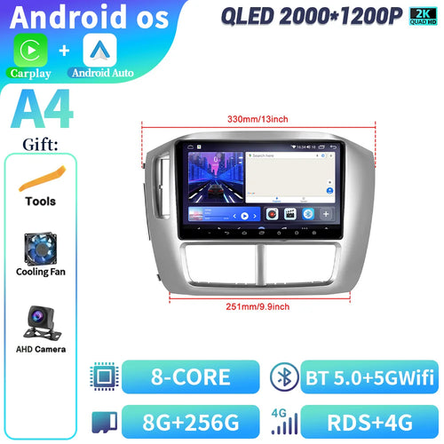 Car Radio Multimedia Navigation Stereo Head Unit Screen Android 14 For