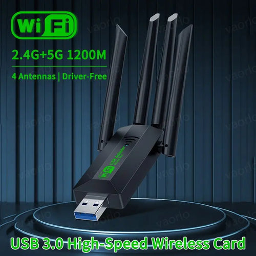 Original 4 Antennas 1200Mbps WiFi USB 3.0 Adapter 2.4G/5GHZ Dual Band