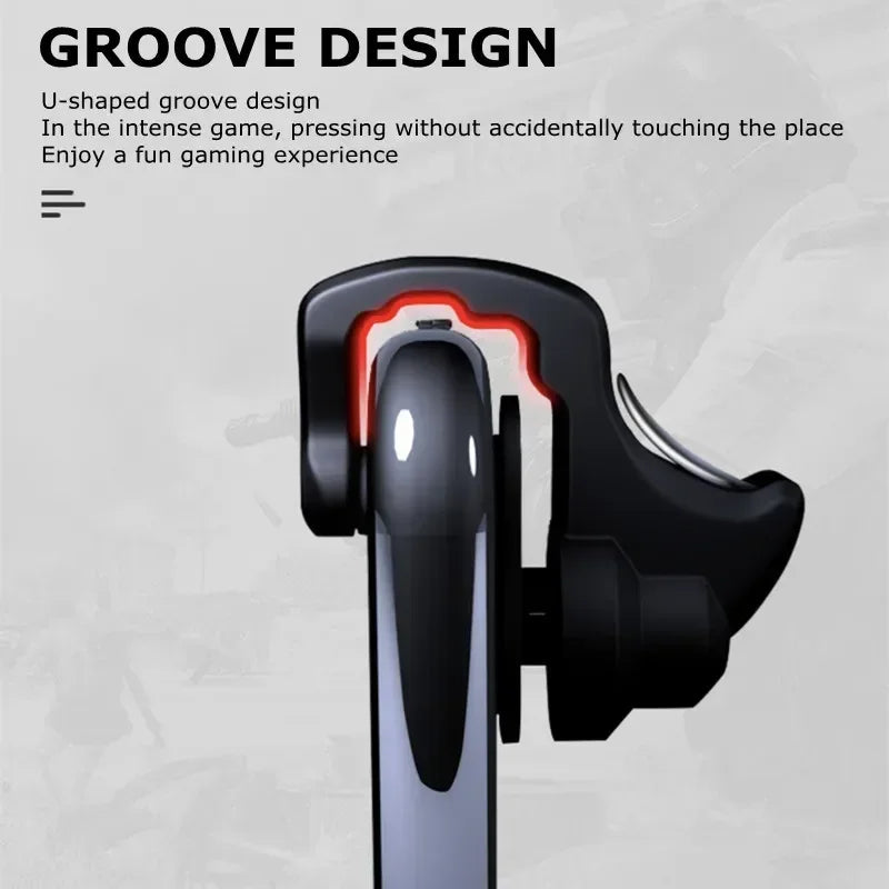 2Pcs Mobile Phone ABS PUBG Game Trigger L1 R1 Aim Shooting Alloy Key