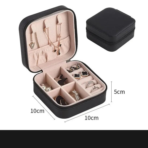 Portable Mini Jewelry Storage Box Travel Organizer Jewelry Case