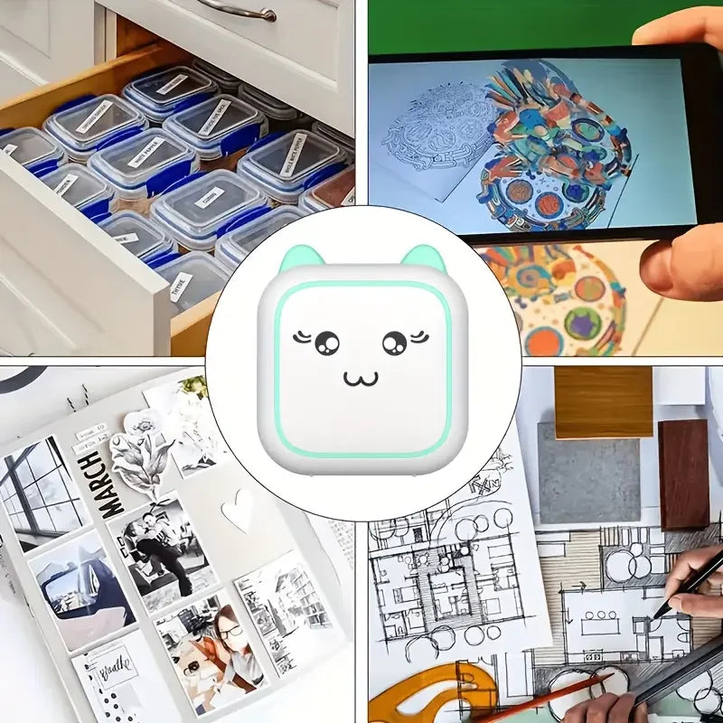 Portable Mini Wireless Photo Printer 200dpi Ink-Free Thermal Printing