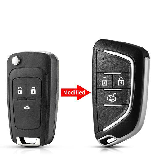 KEYYOU New Modified Flip Remote Key Shell Case 2/3/4/5 Buttons For