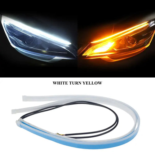 2pcs LED DRL Car Daytime Running Light Signal Lamp Flexible Decorative