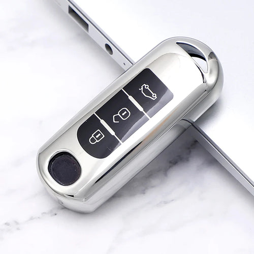 2/3 Buttons Soft TPU Car Key Cover Key Case for Mazda 2 3 6 Axela
