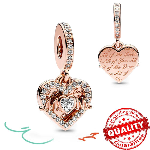 New Arrival 925 Sterling Silver Love You Mom Entwined Infinite Hearts
