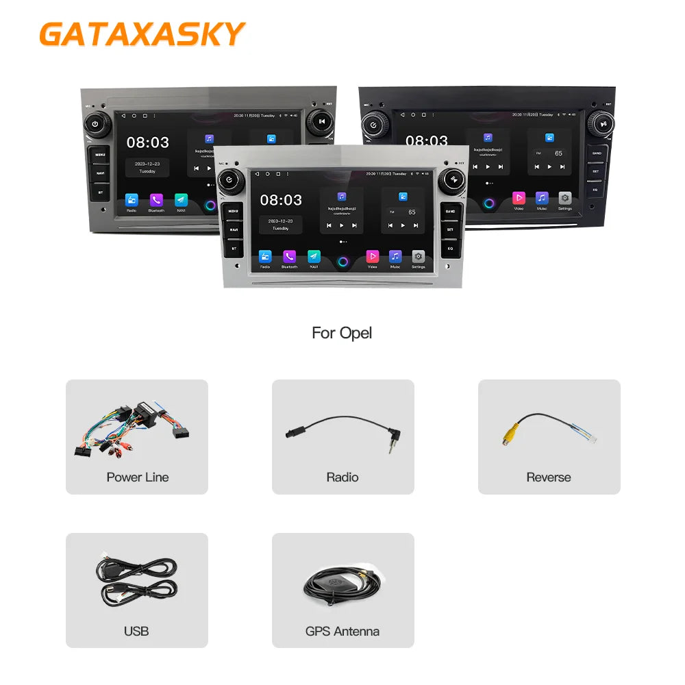 GATAXASKY 7"Car Android Radio Multimedia For Opel Vauxhall Astra H G J