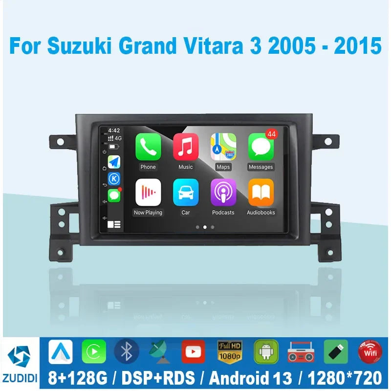2din Car radio Android 13 For Suzuki Grand Vitara 3 2005-2010