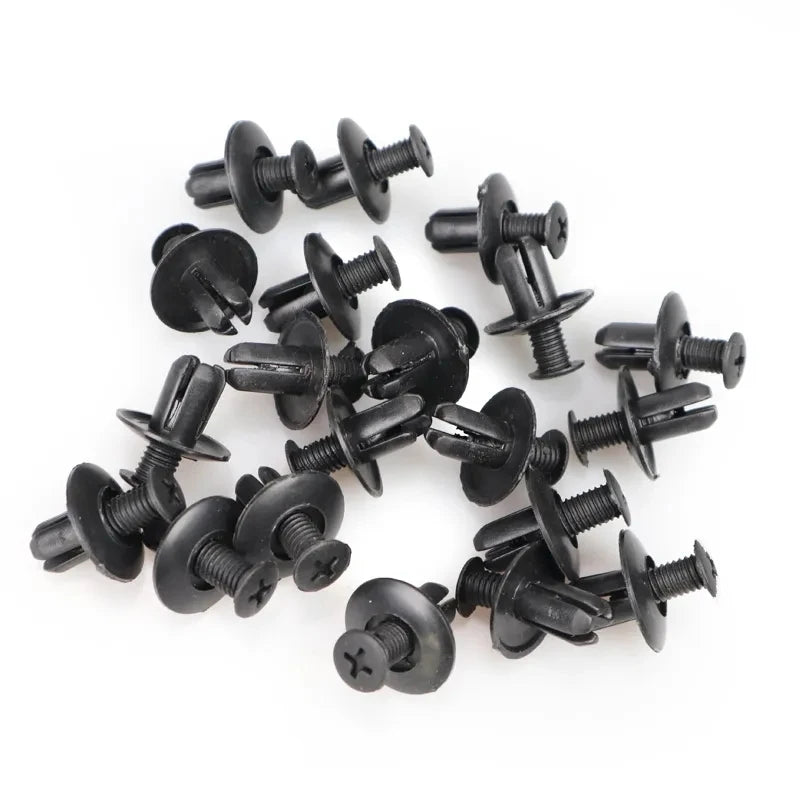 50Pcs Automobile 8mm Hole Plastic Rivet Fastener Buckle Expansion