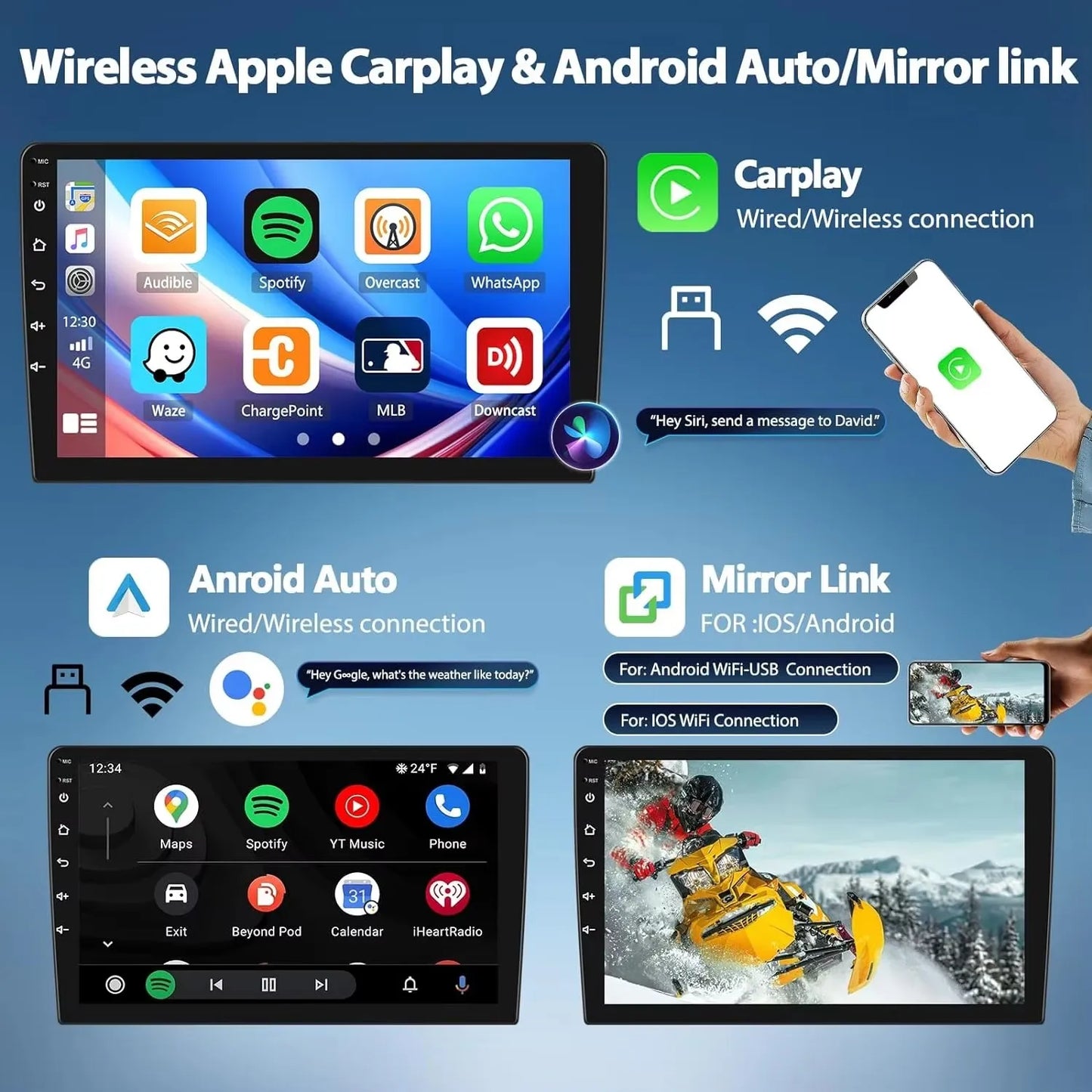 Android 14 Carplay Car Radio For Toyota RAV4 XA50 2018 2019 2020
