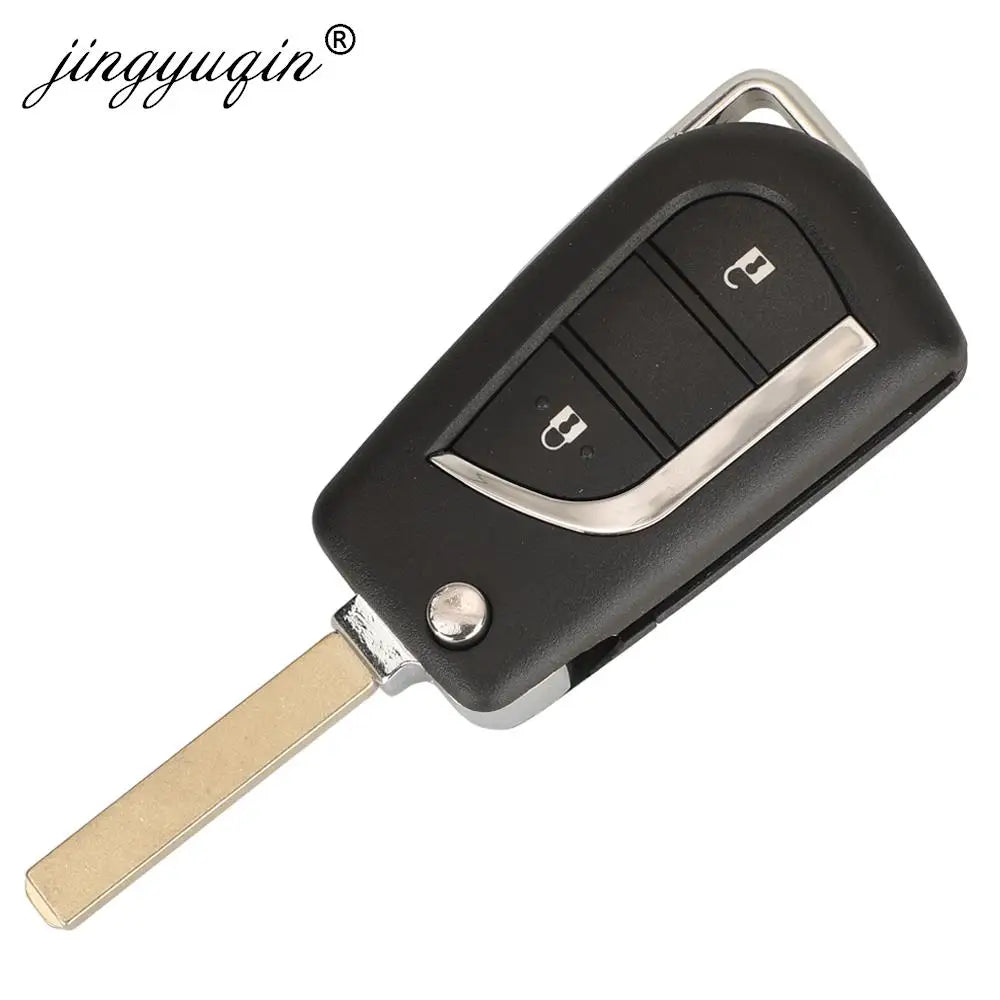 jingyuqin VA2 Flip Remote Car Key Fob 433MHz H-8A for Toyota Aygo