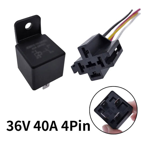 JD2912 4 Pin 5 Pin 40A DC 12V 24V 36V 48V Auto Car Relay with Mounting