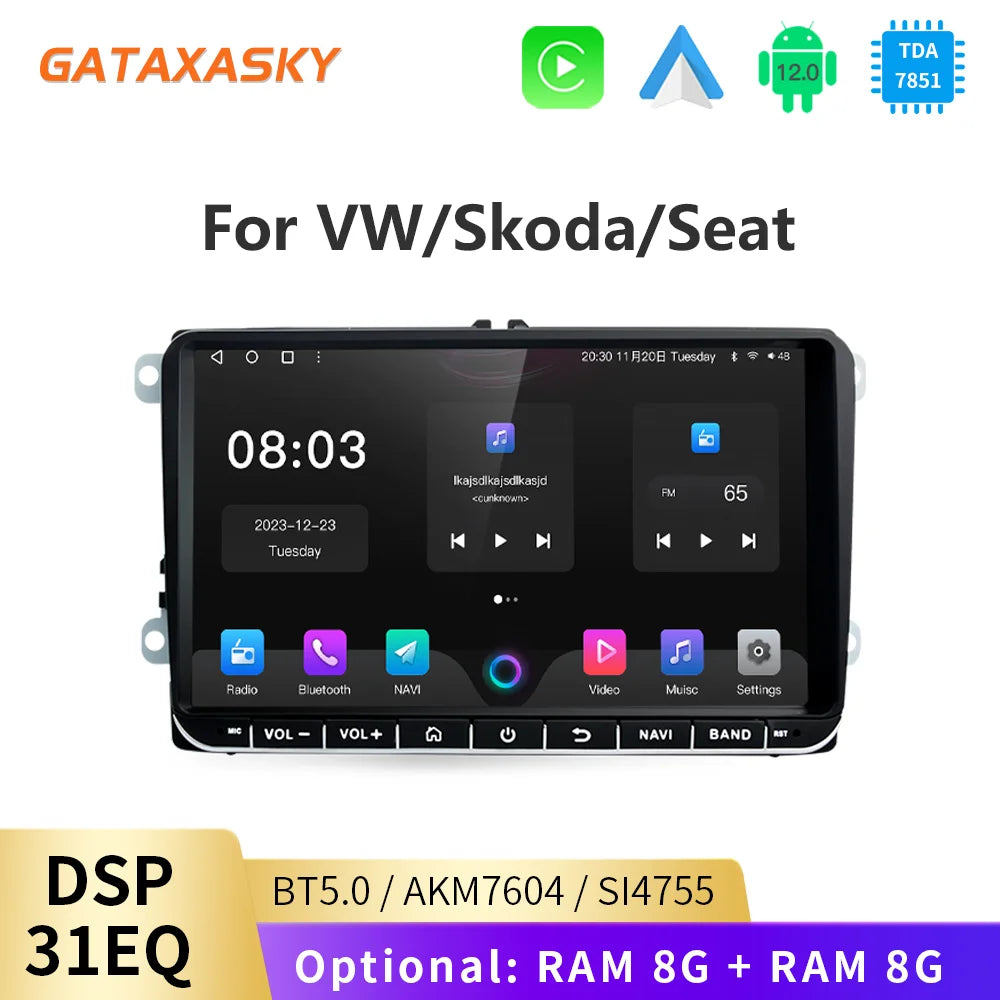 GATAXASKY 9" Car Radio multimedia player For VW Volkswagen Passat B7