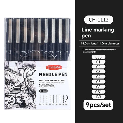 Black Micro Pens,15 Sizes,Waterproof Archival Ink,Fine Point Pen for