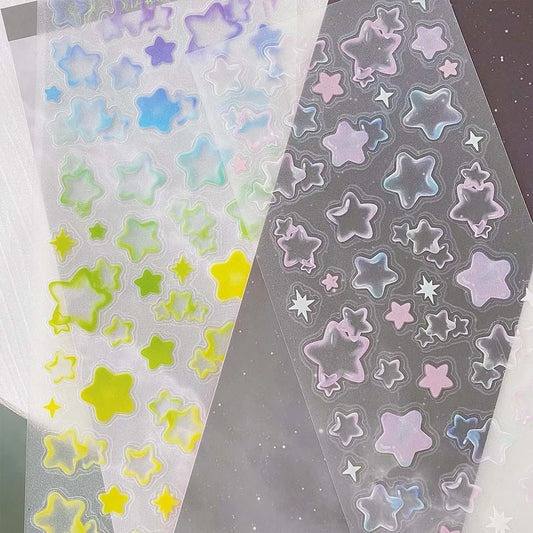 Stars Decal Stickers Scrapbooking Stationery Hearts Stickers PET
