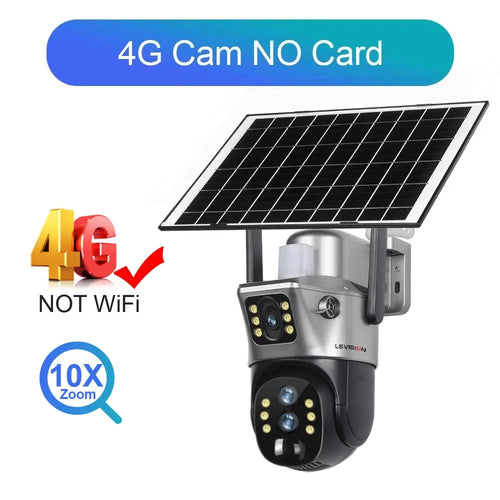 LS VISION 6K 4G Wifi Solar Camera 10x Zoom Three Lens PTZ Outdoor