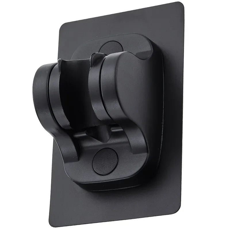 Support mural réglable pour pommeau de douche, ventouse noire,