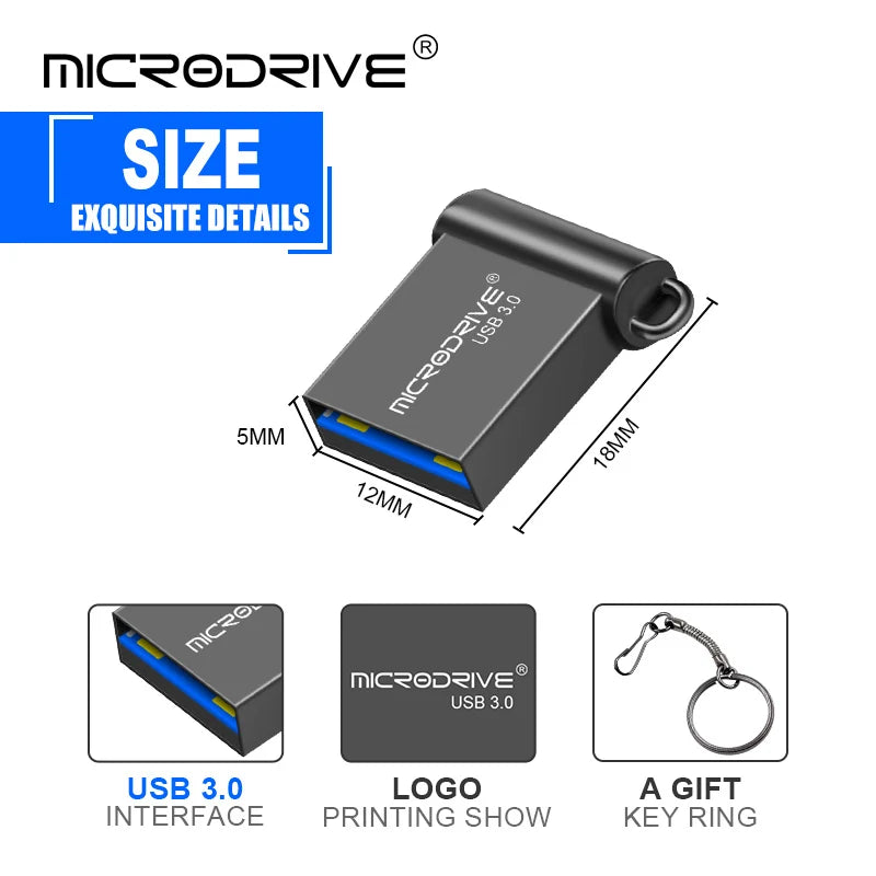USB Flash Drive High Speed 3.0 Mini Flash Pendrive 128GB 64GB 32GB