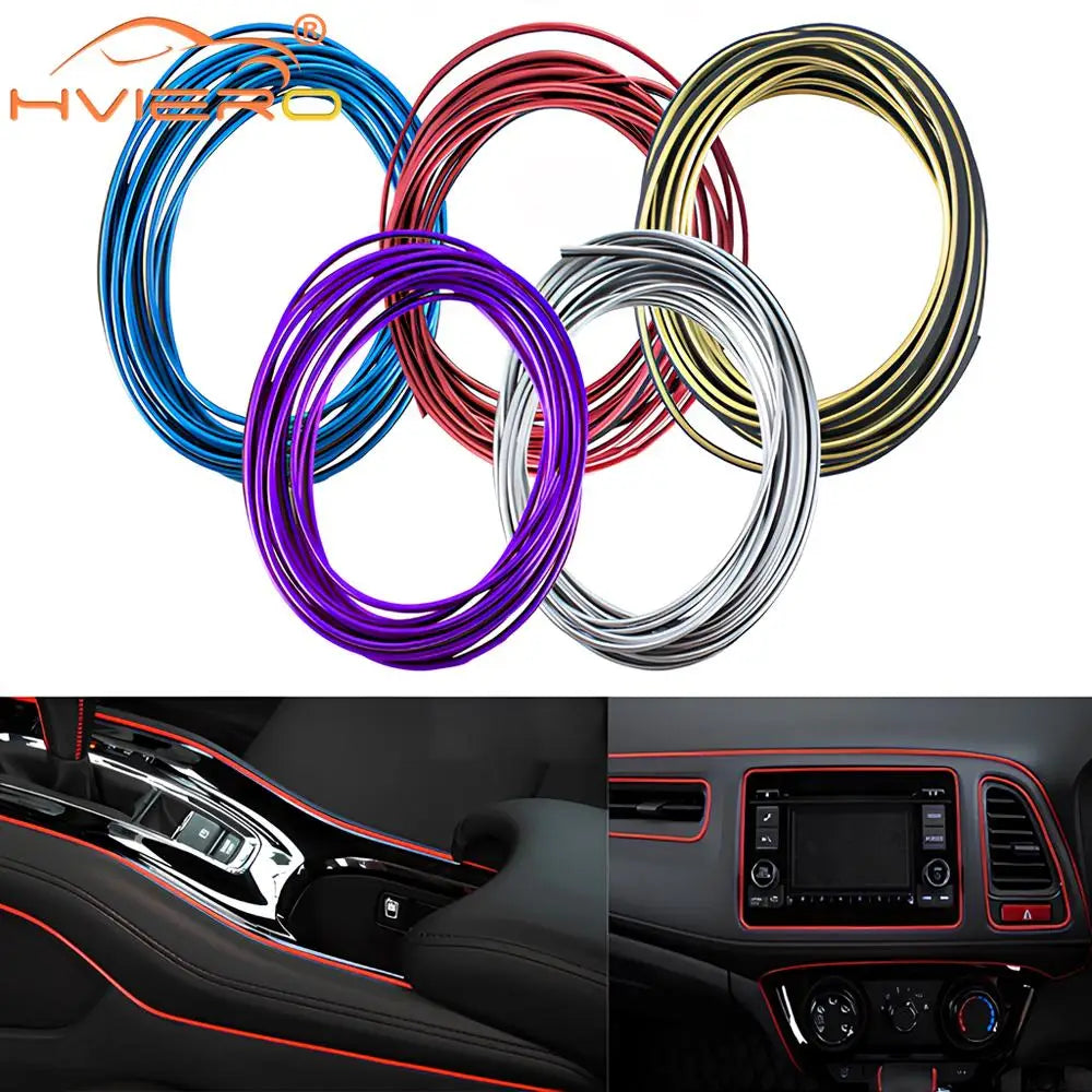 Car Moulding Decoration Flexible Strips 5M Interior Auto Mouldings Car