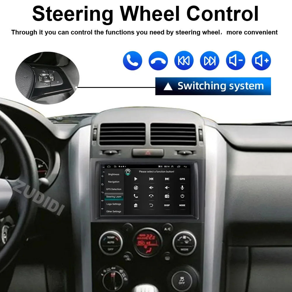 2din Car radio Android 13 For Suzuki Grand Vitara 3 2005-2010