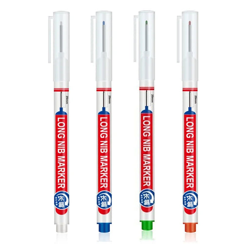 4Pcs/Set 20mm Deep Hole Long Nib Head Markers For Metal Perforating